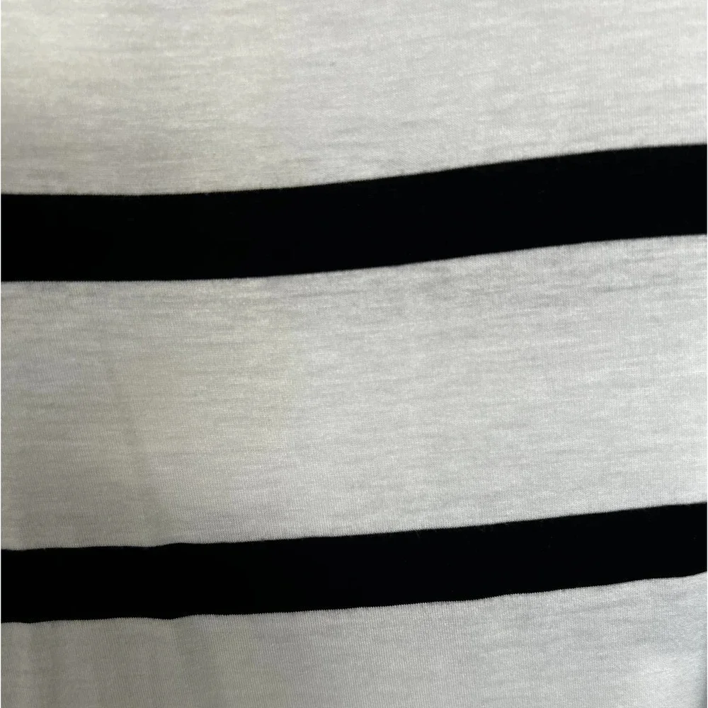 Halogen sleeveless black white strip split back 3X
